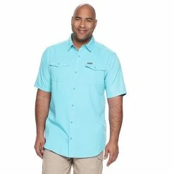 Big & Tall Columbia Utilizer Button-Down Shirt Azure Blue -Columbia Shop unnamed file 3966