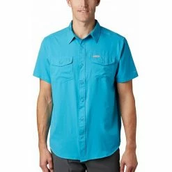 Big & Tall Columbia Utilizer Button-Down Shirt Azure Blue -Columbia Shop unnamed file 3968