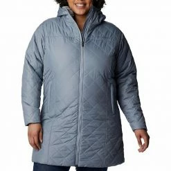 Plus Size Columbia Copper Crest Quilted Long Jacket Serenity -Columbia Shop unnamed file 410