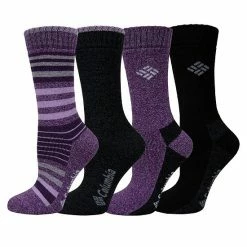 Women's Columbia 4-Pack Stripe Moisture Control Crew Socks Pink 13 Women's Columbia 4-Pack Stripe Moisture Control Crew Socks Pink -Columbia Shop unnamed file 435
