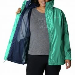 Plus Size Columbia Arcadia II Omni-Tech Hooded Rain Jacket Wild Fuchsia -Columbia Shop unnamed file 4687