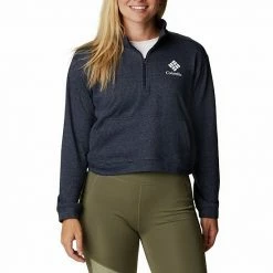 Women's Columbia Trek French Terry 1/2-Zip Sweatshirt Black -Columbia Shop unnamed file 4765