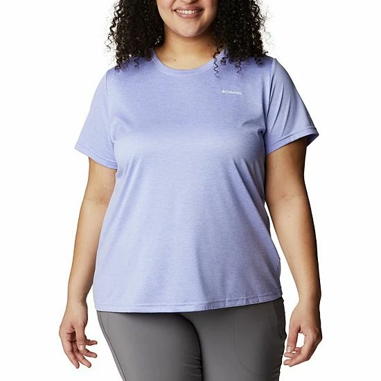 Plus Size Columbia Hike Crewneck Active Tee Wild Fuchsia Heather 9 Plus Size Columbia Hike Crewneck Active Tee Wild Fuchsia Heather - Image 7