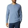 Men's Columbia Pine Peak Waffle Henley Bluestone