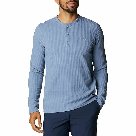 Men's Columbia Pine Peak Waffle Henley Bluestone 3 Men's Columbia Pine Peak Waffle Henley Bluestone