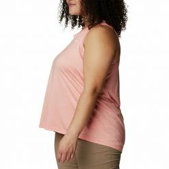Plus Size Columbia Hike Moisture-Wicking Tank Coral Reef Heather -Columbia Shop unnamed file 4877