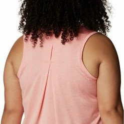 Plus Size Columbia Hike Moisture-Wicking Tank Coral Reef Heather -Columbia Shop unnamed file 4878