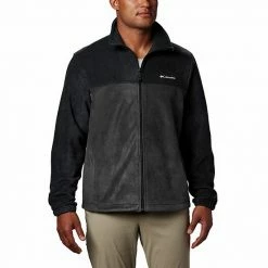 Men's Columbia Steens Mountain™ Full-Zip Fleece Jacket Black Olive Green -Columbia Shop unnamed file 49