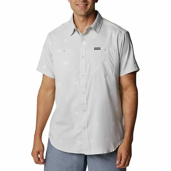 Men's Columbia Utilizer Printed Woven Button-Down Shirt Nimbus Grey 8 Men's Columbia Utilizer Printed Woven Button-Down Shirt Nimbus Grey - Image 6