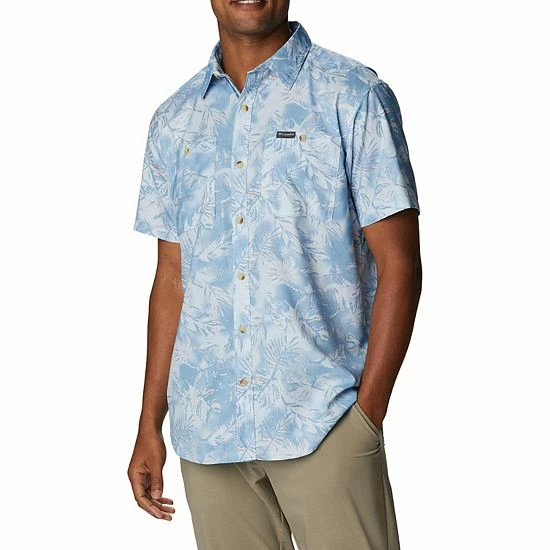 Men's Columbia Utilizer Printed Woven Button-Down Shirt Nimbus Grey 11 Men's Columbia Utilizer Printed Woven Button-Down Shirt Nimbus Grey - Image 9