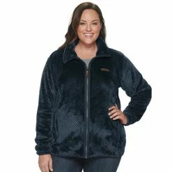 Plus Size Columbia Fireside Sherpa Fleece Jacket Dark Nocturnal -Columbia Shop unnamed file 737