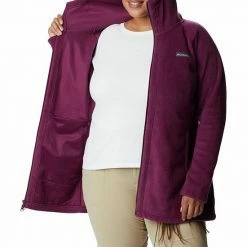 Plus Size Columbia Benton Springs Hooded Fleece Jacket Black Cherry -Columbia Shop unnamed file 795