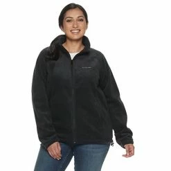Plus Size Columbia Benton Springs Full-Zip Fleece Jacket Dark Ivy