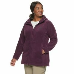 Plus Size Columbia Benton Springs Hooded Fleece Jacket Black Cherry -Columbia Shop unnamed file 801