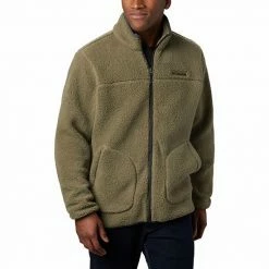 Men's Columbia Rugged Ridge II Sherpa Fleece Jacket Stone Green