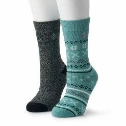 Women's Columbia 2-Pk. Fairisle Thermal Crew Socks Teal 15 Women's Columbia 2-Pk. Fairisle Thermal Crew Socks Teal -Columbia Shop unnamed file 901